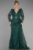 Robe De Fiançailles Grande Taille Longue Émeraude ABU3562
