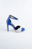 Chaussure de soirée Cuir Bleu Saxe AB8004