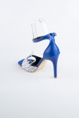 Chaussure de soirée Cuir Bleu Saxe AB8004