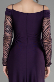 Robe de Soirée Longue Violet Foncé ABU3656