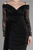 Robe de Soirée Longue Noir ABU3656