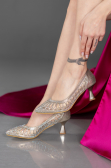 Stiletto Pierreux Doré MJ5431