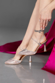 Stiletto Coupe Au Laser Rose MJ5150