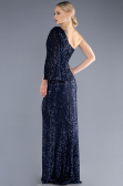 Robe Queue de Poisson Longue Bleu Marine ABU3667