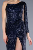 Robe Queue de Poisson Longue Bleu Marine ABU3667