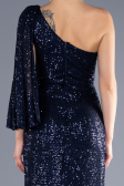 Robe Queue de Poisson Longue Bleu Marine ABU3667