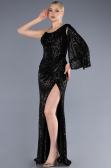 Robe Queue de Poisson Longue Noir ABU3667