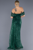 Robe de Soirée Longue Squameuse Émeraude ABU3577