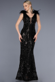 Robe Queue de Poisson Longue Noir ABU3669