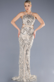 Robe Queue de Poisson Longue Beige ABU3670