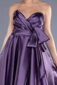 Robe de Soirée Longue Satin Lavande ABU3674