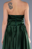Robe de Soirée Longue Satin Émeraude ABU3674