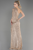 Robe Queue de Poisson Longue Or ABU3667