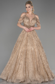 Robe de Soirée Longue Or ABU3708