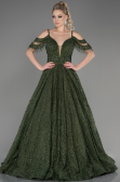 Robe de Soirée Longue Kaki ABU3708