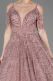 Robe de Soirée Longue Poudre ABU3708