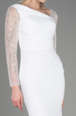 Robe de Soirée Longue Blanc ABU3712