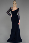 Robe de Soirée Longue Bleu Marine ABU3712