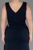 Robe de Soirée Grande Taille Longue Bleu Marine ABU2934