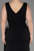 Robe de Soirée Grande Taille Longue Noir ABU2934