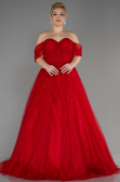 Robes De Soirée Grande Taille Longue Rouge ABU3622