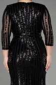 Robe de Soirée en Velours Longue Noir ABU1043