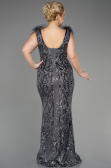 Robe De Fiançailles Grande Taille Longue Squameuse Anthracite ABU3671