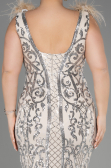 Robe De Fiançailles Grande Taille Longue Squameuse Beige ABU3671