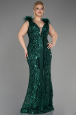 Robe De Fiançailles Grande Taille Longue Squameuse Émeraude ABU3671