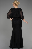 Robe De Fiançailles Grande Taille Longue Noir ABU3732