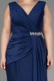 Robe Grande Taille Longue Bleu Marine ABU3737
