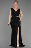 Robe Grande Taille Longue Noir ABU3737