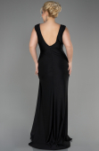 Robe Grande Taille Longue Noir ABU3737