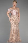 Robe De Fiançailles Grande Taille Longue Or ABU3739