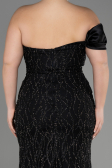 Robe De Fiançailles Grande Taille Longue Noir ABU3739