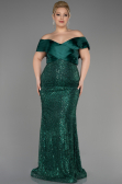 Robe De Fiançailles Grande Taille Longue Émeraude ABU3740