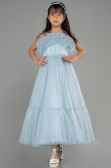Robe de Soirée Enfants Longue Bleu ABU3726