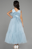 Robe de Soirée Enfants Longue Bleu ABU3726