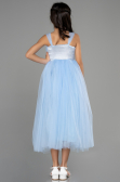 Robe De Soirée Enfants Longue Bleu clair ABU3031