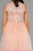 Robe de Soirée Enfants Courte Saumon ABK1973