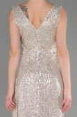 Robe de Soirée Longue Squameuse Vison ABU3201