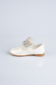 Chaussure D’enfant Cuir Verni Blanc MJ4001