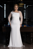 Robe De Mariée Grande Taille Longue Blanc ABU3713