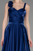 Robe de Soirée Longue Bleu Marine ABU3751
