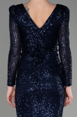 Robe De Soirée Midi Bleu Marine ABK1808