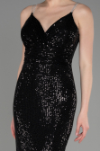 Robe Queue de Poisson Longue Noir ABU3768