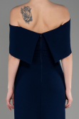 Robe de Soirée Longue Bleu Marine ABU3775
