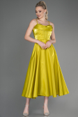 Tenue de Soirée Midi Satin Pistache vert ABK2011