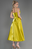 Tenue de Soirée Midi Satin Pistache vert ABK2011