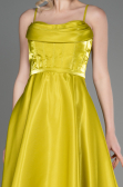 Tenue de Soirée Midi Satin Pistache vert ABK2011